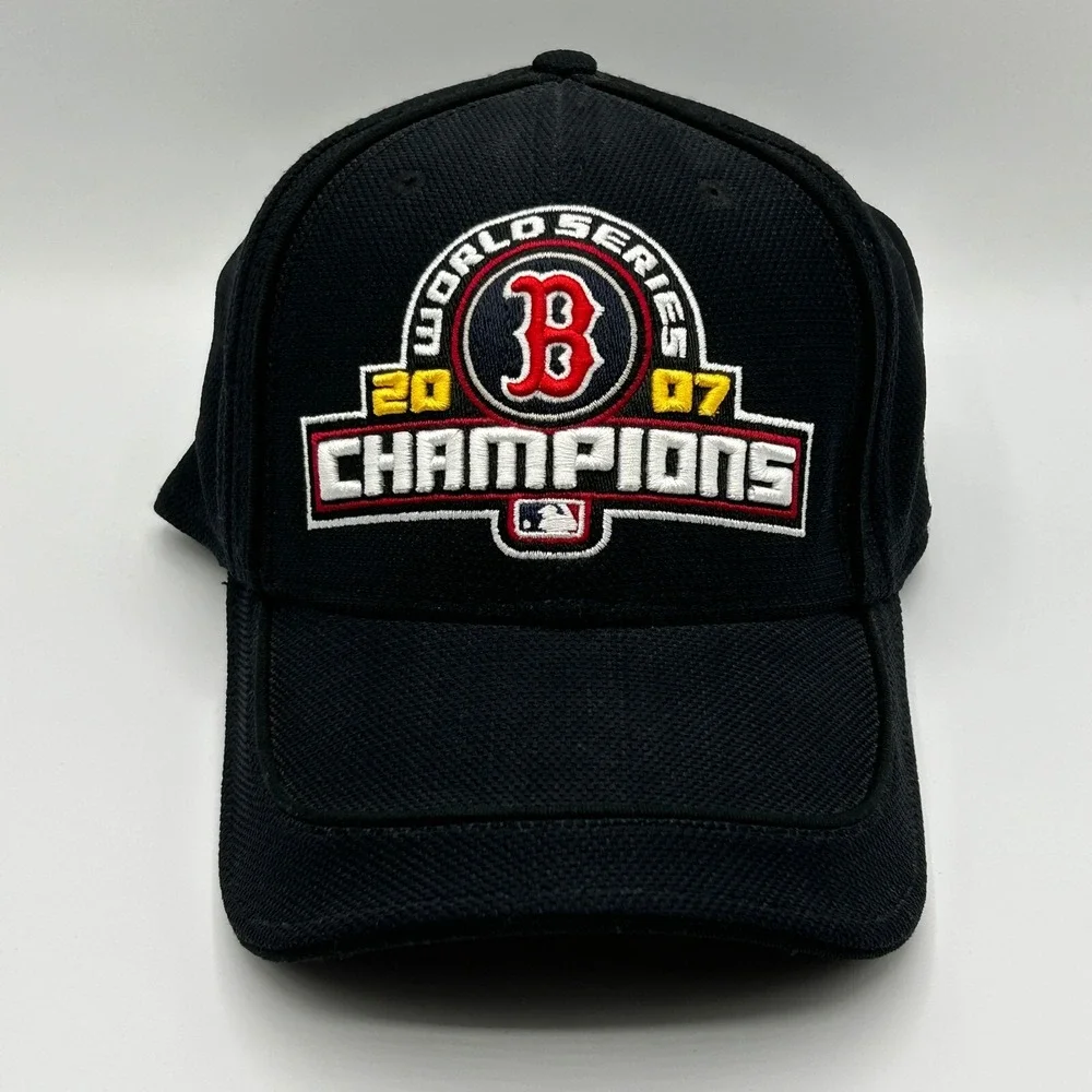 New Era‎ Boston Red Sox 2007 World Series Champions Stretch Fit Hat Black NEW